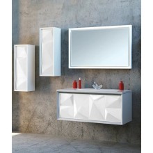 Шкаф белый глянец L Marka One Romb У73558