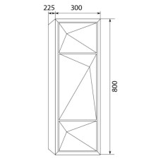 Шкаф белый глянец L Marka One Romb У73558