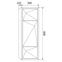 Шкаф белый глянец R Marka One Romb У71344
