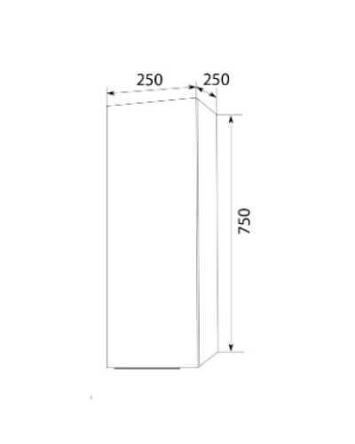 Шкаф черный дикий камень/белый глянец L Marka One Liriya У73190