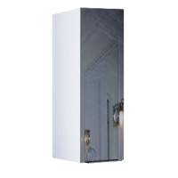 Шкаф черный дикий камень/белый глянец L Marka One Liriya У73190