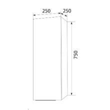 Шкаф черный дикий камень/белый глянец R Marka One Liriya У73137