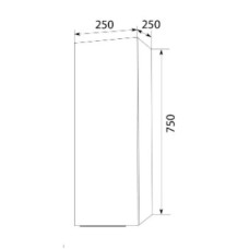 Шкаф черный дикий камень/белый глянец R Marka One Liriya У73137