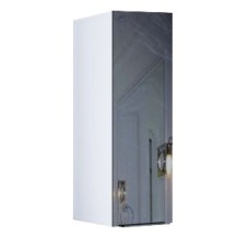 Шкаф черный дикий камень/белый глянец R Marka One Liriya У73137