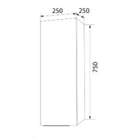 Шкаф голубой мрамор/белый глянец L Marka One Liriya У73189