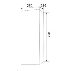 Шкаф голубой мрамор/белый глянец L Marka One Liriya У73189
