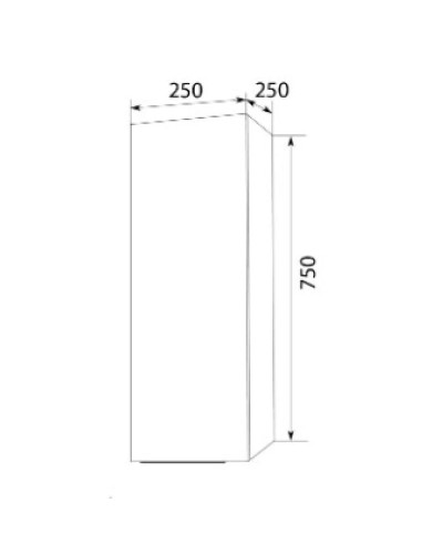 Шкаф голубой мрамор/белый глянец L Marka One Liriya У73189