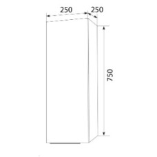 Шкаф оникс/белый глянец L Marka One Liriya У73187
