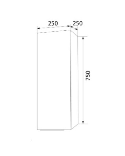 Шкаф оникс/белый глянец R Marka One Liriya У73134