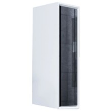 Шкаф черный дикий камень/белый глянец L Marka One Seattle У73220