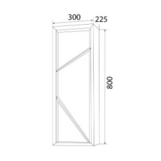 Шкаф черный дикий камень/белый глянец R Marka One Seattle У73160