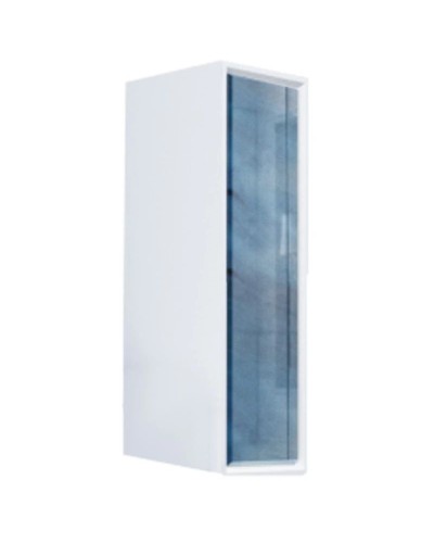 Шкаф голубой мрамор/белый глянец L Marka One Seattle У73219