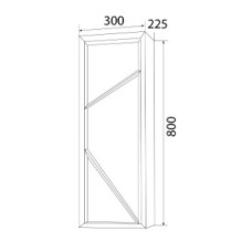 Шкаф оникс/белый глянец R Marka One Seattle У73157