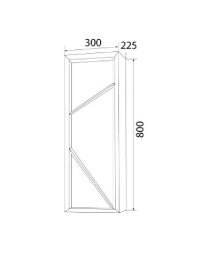 Шкаф оникс/белый глянец R Marka One Seattle У73157