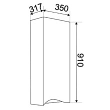 Шкаф белый глянец 1Marka Этюд У25502