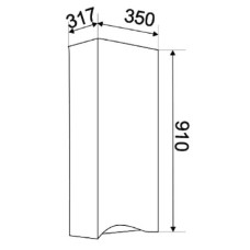 Шкаф белый глянец 1Marka Этюд У25502