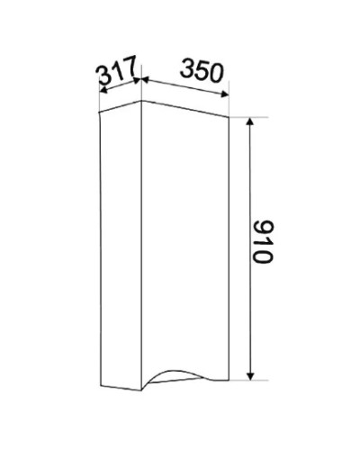 Шкаф белый глянец 1Marka Этюд У25502