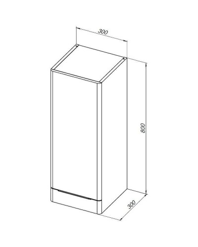 Подвесной шкаф Aquanet Ирис new 30 310155 Белый глянцевый