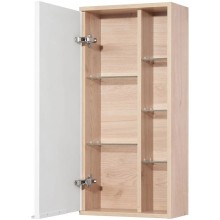 Шкаф подвесной белый глянец/дуб эврика Акватон Бостон 1A239903BN010