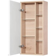 Шкаф подвесной белый глянец/дуб эврика Акватон Бостон 1A239903BN010