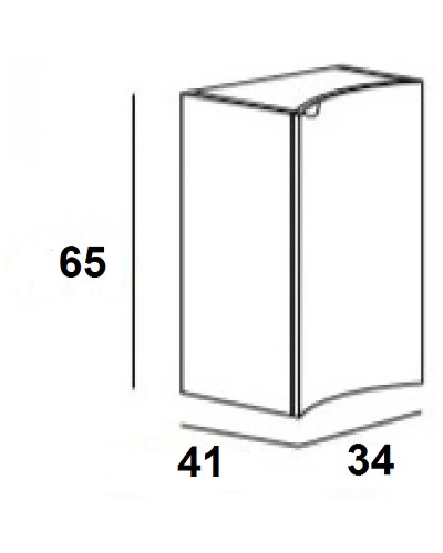 Подвесной шкаф Cezares Rialto 34 R 55174 Grafite