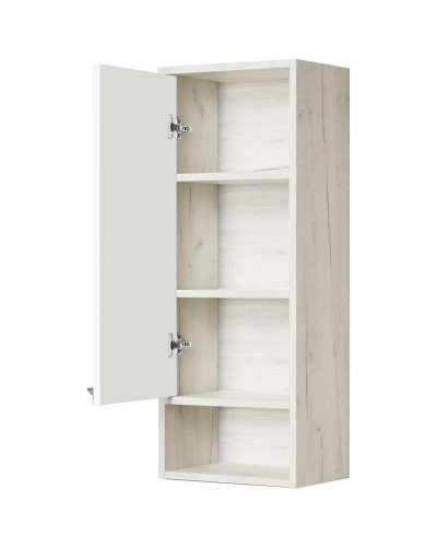 Шкаф подвесной белый глянец/дуб крафт L Акватон Флай 1A237903FAX1L