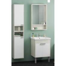 Шкаф подвесной белый глянец/дуб крафт L Акватон Флай 1A237903FAX1L