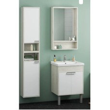 Шкаф подвесной белый глянец/дуб крафт L Акватон Флай 1A237903FAX1L