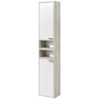 Шкаф подвесной белый глянец/дуб крафт L Акватон Флай 1A237903FAX1L