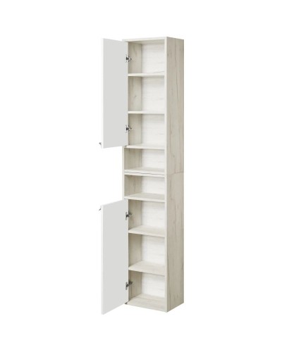 Шкаф подвесной белый глянец/дуб крафт L Акватон Флай 1A237903FAX1L