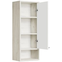 Шкаф подвесной белый глянец/дуб крафт R Акватон Флай 1A237903FAX1R