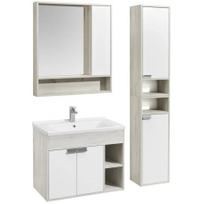 Шкаф подвесной белый глянец/дуб крафт R Акватон Флай 1A237903FAX1R