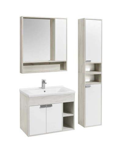 Шкаф подвесной белый глянец/дуб крафт R Акватон Флай 1A237903FAX1R