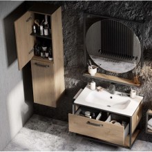 Шкаф одностворчатый подвесной 34х70 см дуб кантри Акватон Лофт Фабрик 1A242803LTDY0