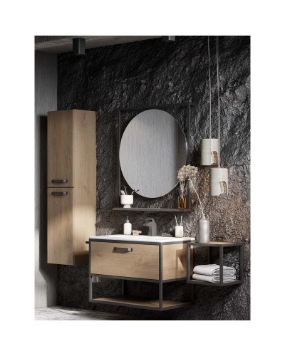 Шкаф одностворчатый подвесной 34х70 см дуб кантри Акватон Лофт Фабрик 1A242803LTDY0