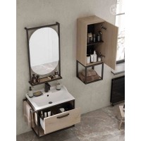 Шкаф одностворчатый подвесной 34х70 см дуб эндгрейн Акватон Лофт Фабрик 1A242803LTDU0