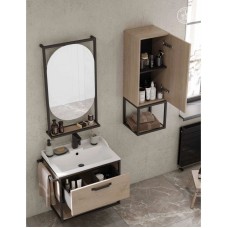 Шкаф одностворчатый подвесной 34х70 см дуб эндгрейн Акватон Лофт Фабрик 1A242803LTDU0