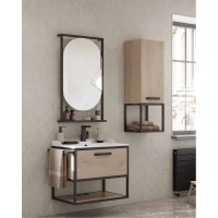 Шкаф одностворчатый подвесной 34х70 см дуб эндгрейн Акватон Лофт Фабрик 1A242803LTDU0