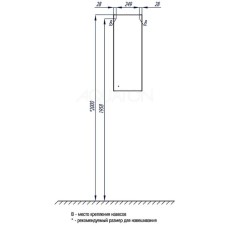 Шкаф одностворчатый подвесной 30,5х81,8 см белый глянец R Акватон Симпл 1A012503SL01R