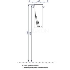 Шкаф одностворчатый подвесной 30,5х81,8 см белый глянец L Акватон Минима 1A001803MN01L