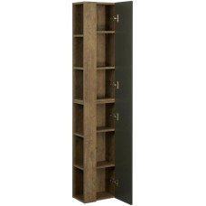 Шкаф одностворчатый подвесной 35х85 см дуб кантри/антрацит R Акватон Терра 1A247503TEKA0