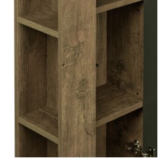Шкаф одностворчатый подвесной 35х85 см дуб кантри/антрацит R Акватон Терра 1A247503TEKA0