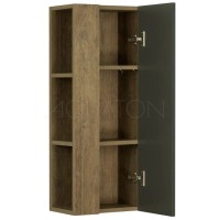 Шкаф одностворчатый подвесной 35х85 см дуб кантри/антрацит R Акватон Терра 1A247503TEKA0