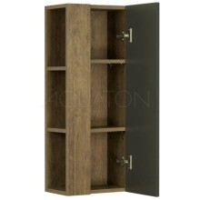 Шкаф одностворчатый подвесной 35х85 см дуб кантри/антрацит R Акватон Терра 1A247503TEKA0