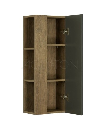 Шкаф одностворчатый подвесной 35х85 см дуб кантри/антрацит R Акватон Терра 1A247503TEKA0