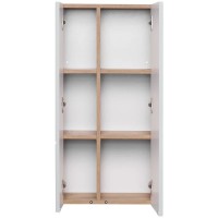 Шкаф двустворчатый подвесной 43х86,4 см дуб рустикальный/фьорд Акватон Мишель 1A243903MIX30