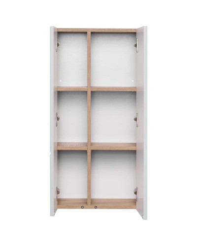 Шкаф двустворчатый подвесной 43х86,4 см дуб рустикальный/фьорд Акватон Мишель 1A243903MIX30