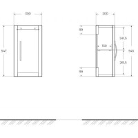 Подвесной шкаф Cezares Tiffany 30 54959 Blu Petrolio