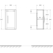 Подвесной шкаф Cezares Tiffany 30 54959 Blu Petrolio