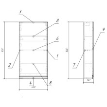 Шкаф подвесной белый глянец Cersanit Moduo SW-MOD40/Wh